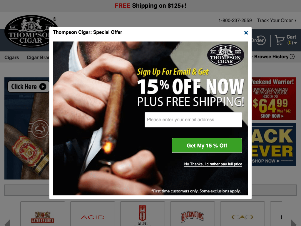 82 Off Thompson Cigar Coupons & Promo Codes March 2024